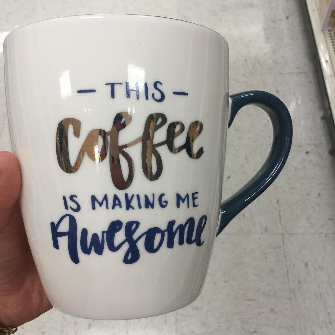 Clay Art Jumbo Mug 27oz Porcelain "This coffee is making me awesome