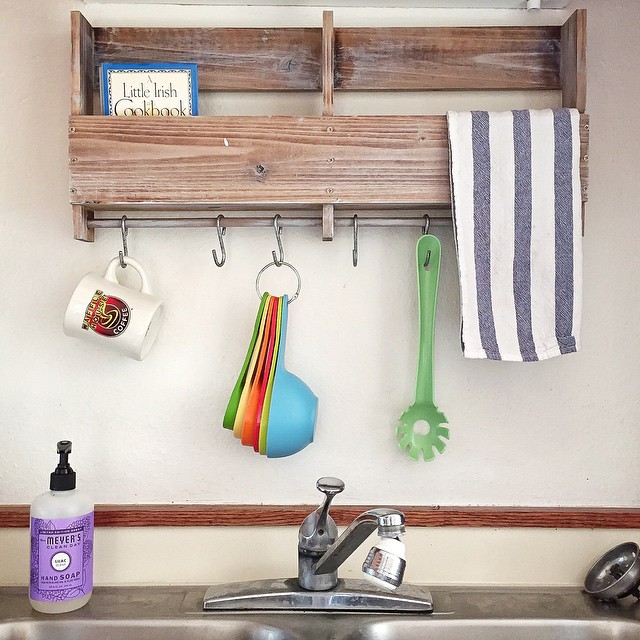 Wooden Shelf with S Hooks Target
