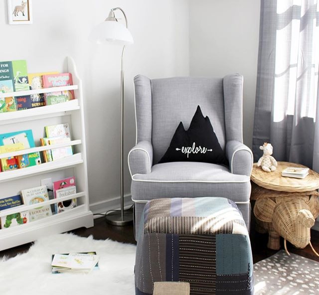 Eddie Bauer® Upholstered Wingback Swivel Glider Gray Target