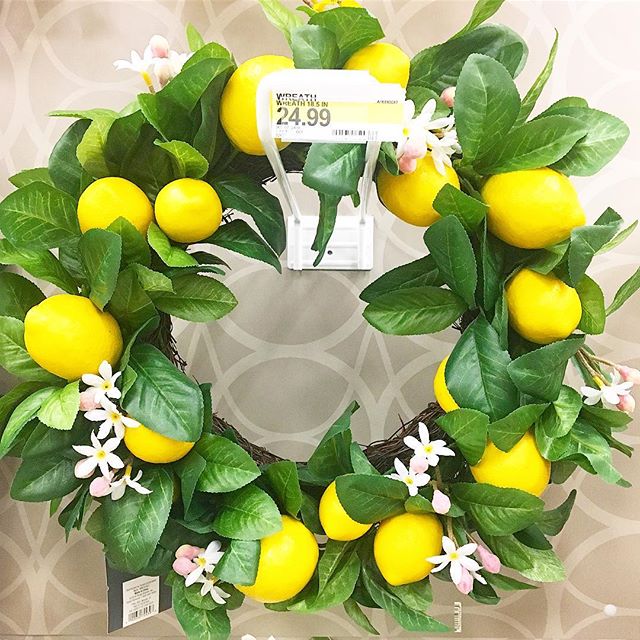 Artificial Lemon Wreath Threshold Target