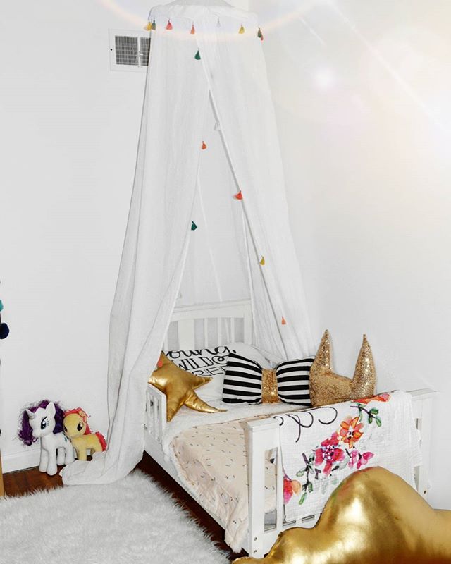Tassel Bed Canopy One Size White Pillowfort Target