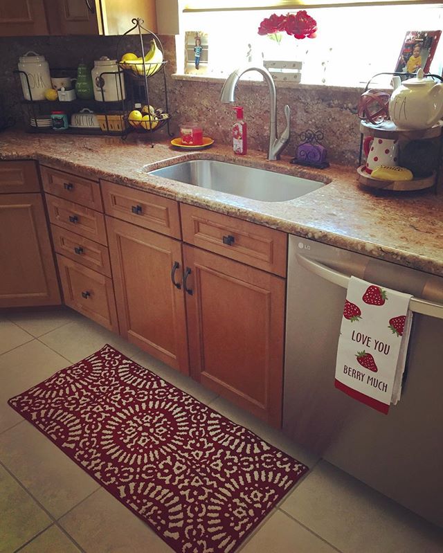 Red Medallion Kitchen Rug Threshold Target