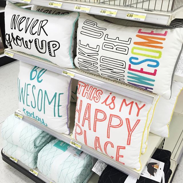 Happy Place Throw Pillow 17"x17" Pillowfort Target