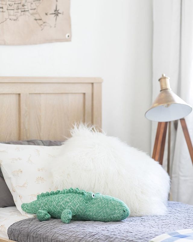 Alligator Knit Throw Pillow 22"X5" Green Pillowfort Target