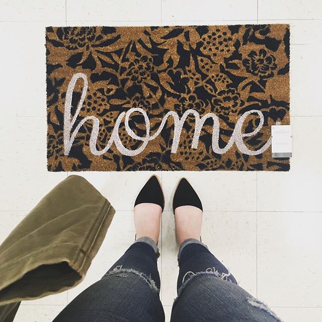 Doormat Floral Home Navy (1'6"x2'6") Threshold Target