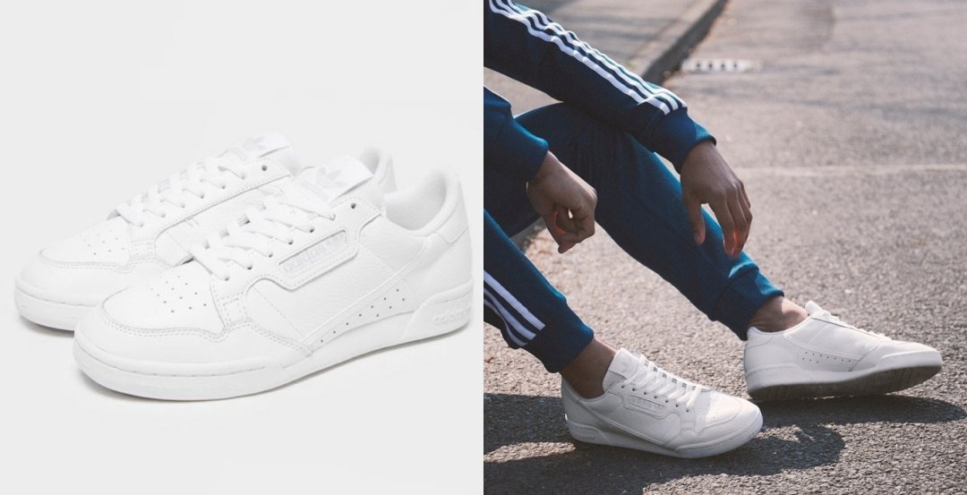 Scarpe bianche: adidas Continental 80