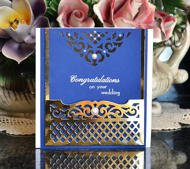 Creating a Flourish Frame Pocket Wedding Card - Spellbinders
