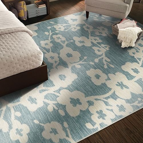 blue floral rug - Mohawk Home - blue rug