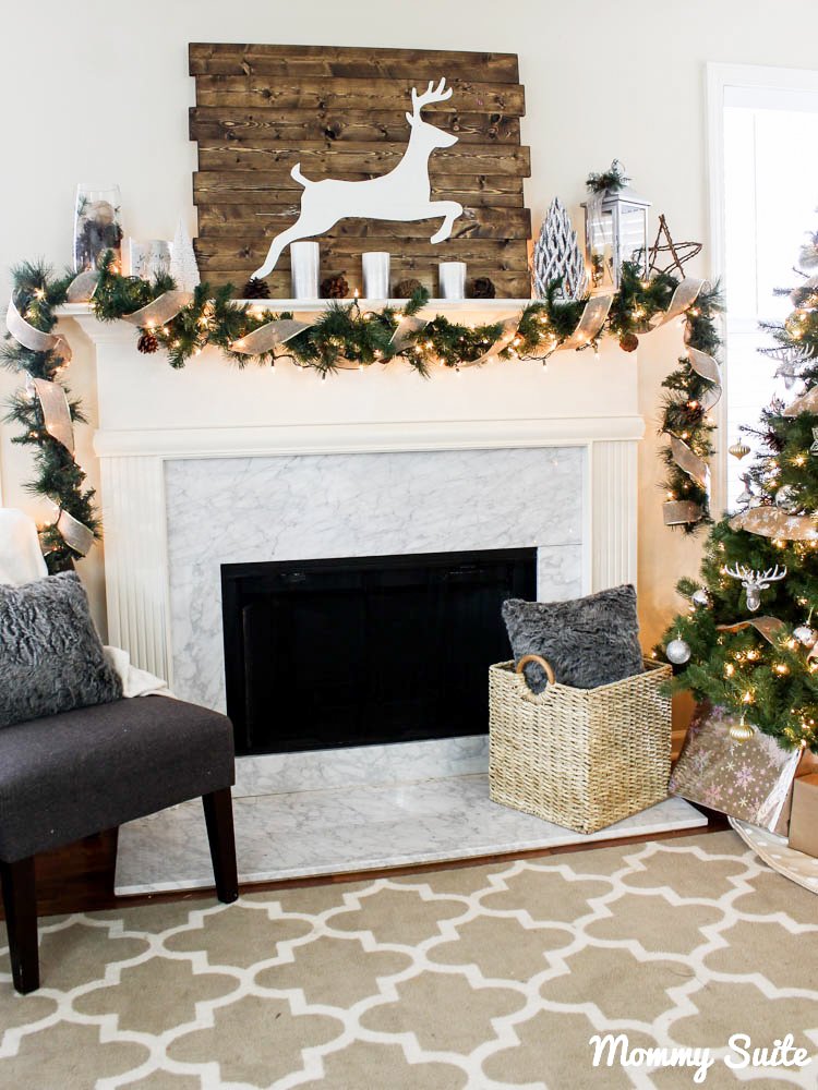 Rustic Glam Christmas Mantel Mommy Suite