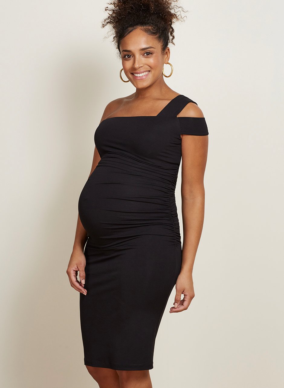 Isabella Oliver Ellis Maternity Dress, Black at John Lewis & Partners