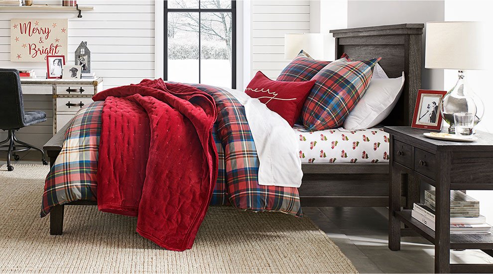 Christmas sheets pottery barn sale