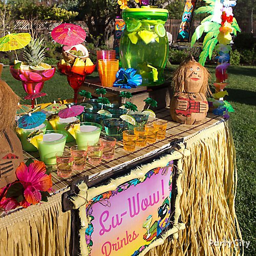 Luau Party Raffia Decorating Ideas Party City