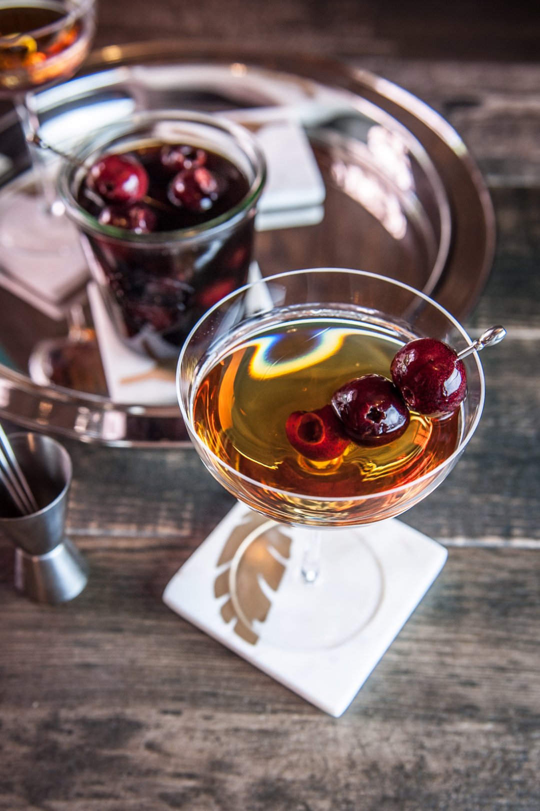 Bourbon Stout Cocktail Cherries Crate and Barrel Blog