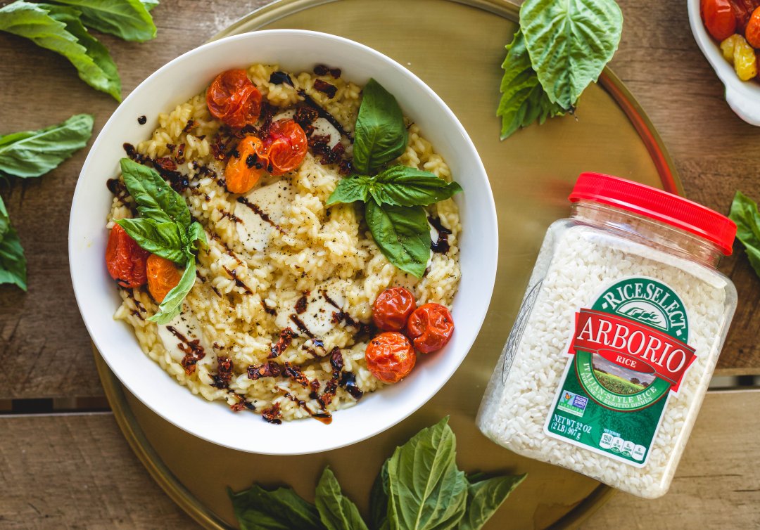 Caprese Risotto with RiceSelect® Arborio Rice A Flavor Journal