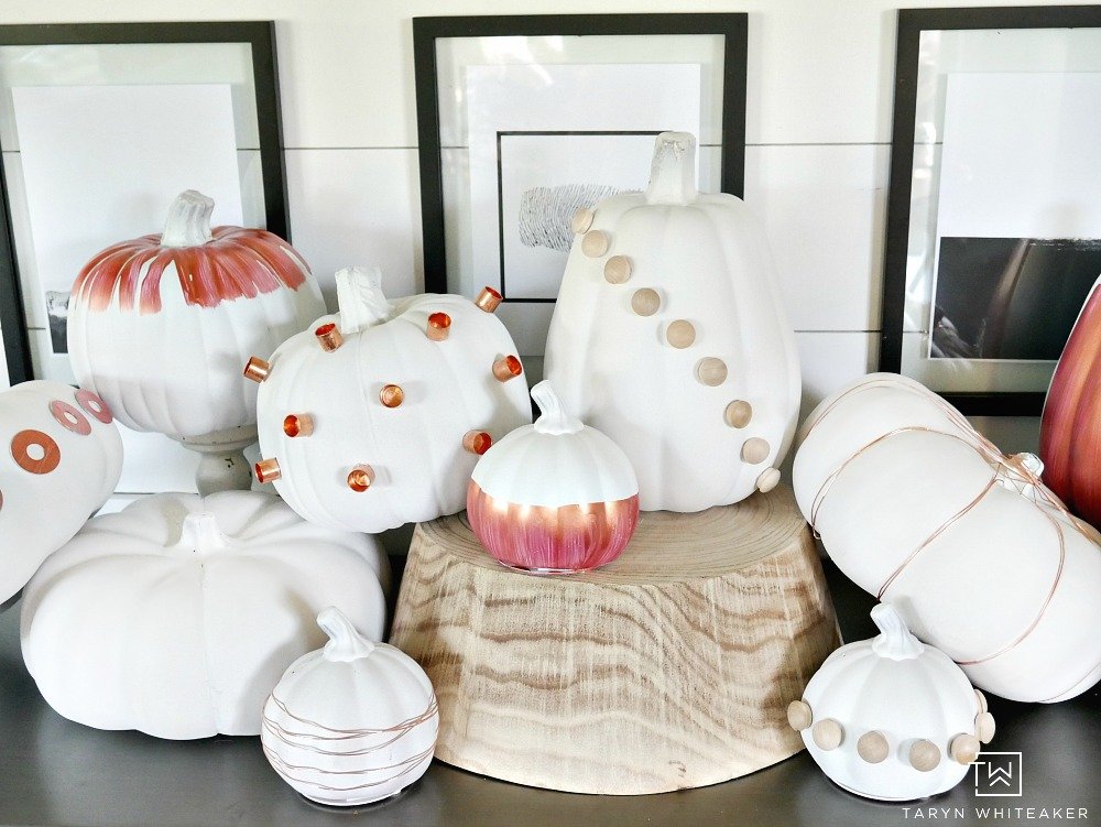 DIY Industrial Chic Pumpkins - Taryn Whiteaker Designs