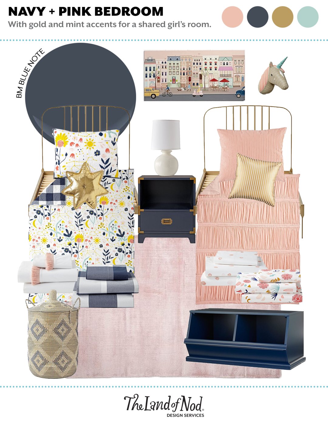 Take A Look At These Awesome Navy And Pink Bedroom Pictures