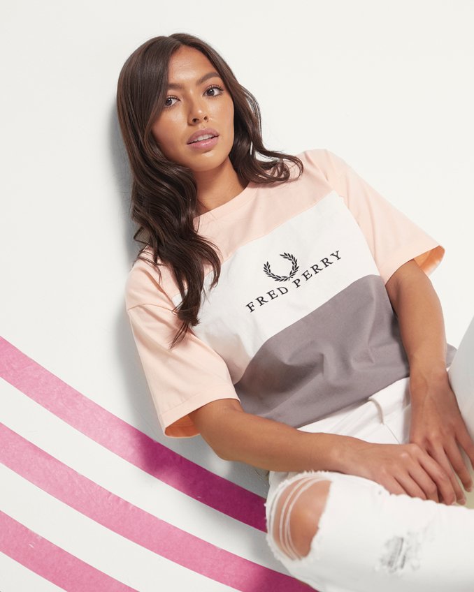 Camiseta Colour Block para mujer de Fred Perry