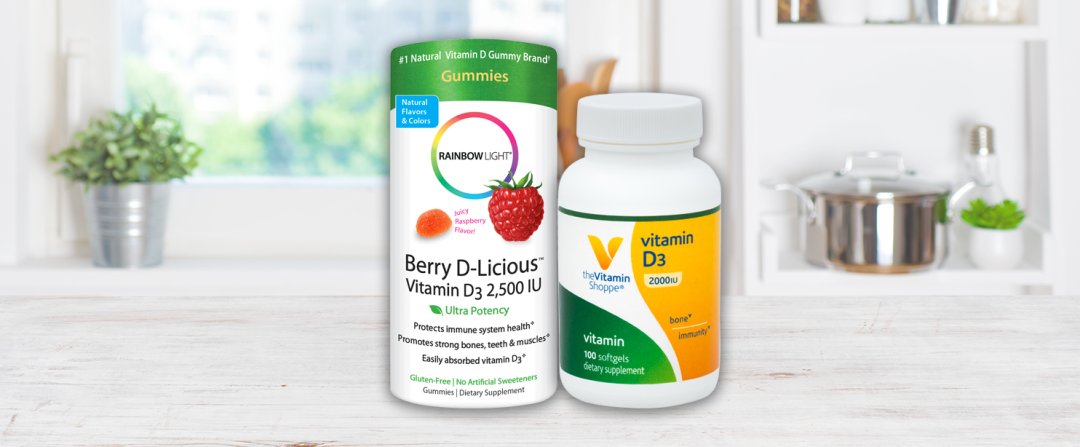 Shop Rainbow Light Nutritional Systems Berry D-Licious, the Vitamin Shoppe Vitamin D3 - 2000 IU (100 Softgels) and more