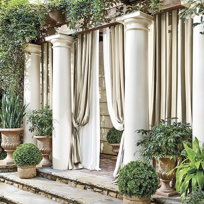 Indoor Outdoor Drapery Panel With Weighted Corners Ballard Designs