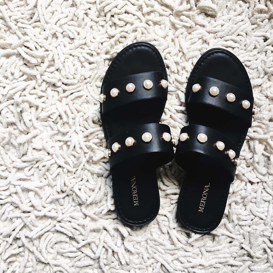 Women's Margo Pearl Slide Sandals - Merona - Target Finds