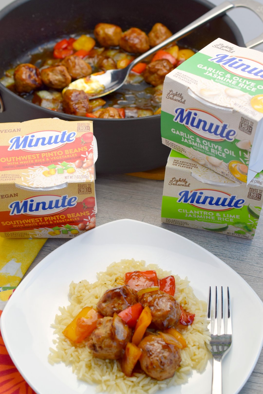 Saucy Meatball StirFry over Garlic Rice Who Needs A Cape?