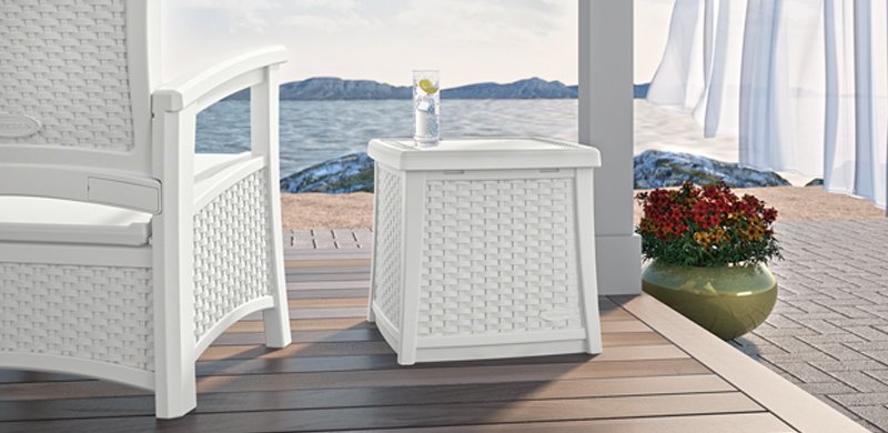 Suncast elements table deals storage