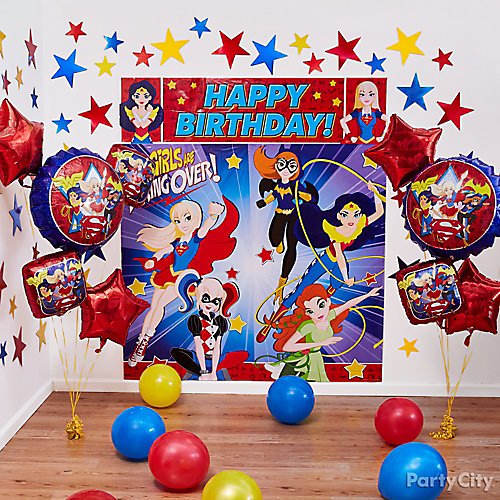 super hero party supplies Wonder Woman birthday party Wonder Woman number 4 pinata