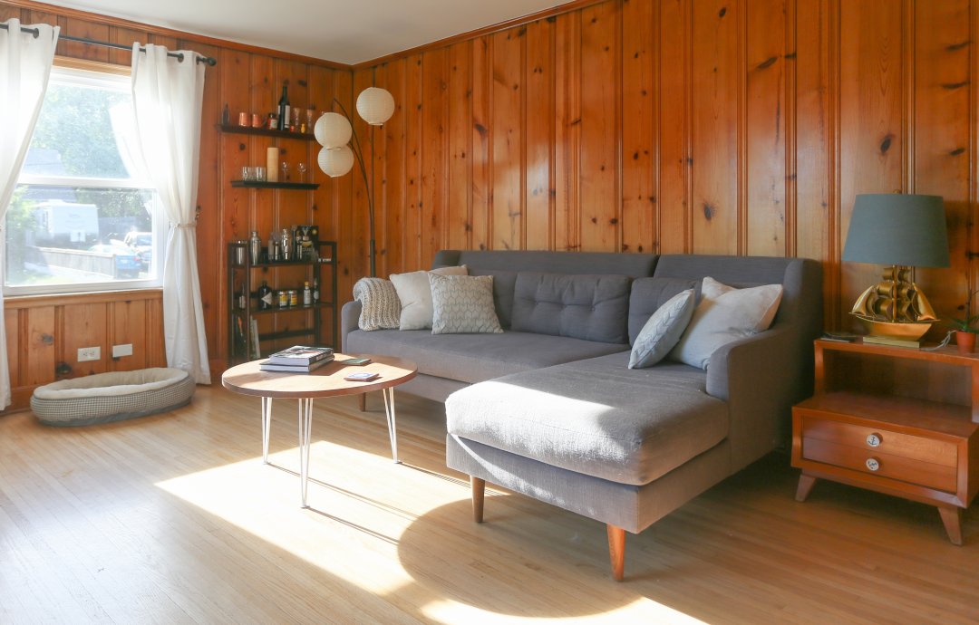 all wood living room