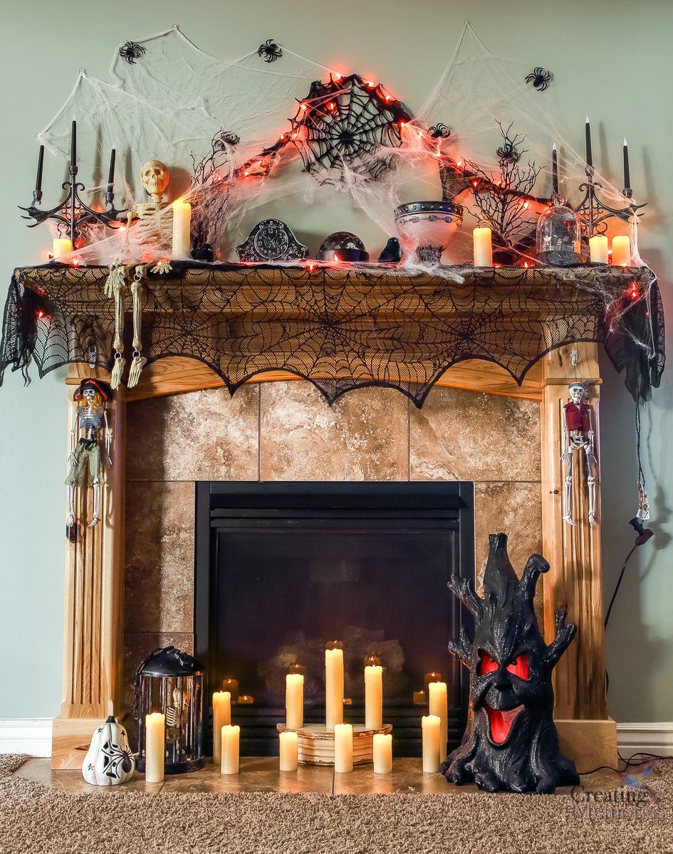 Halloween deals fireplace decor