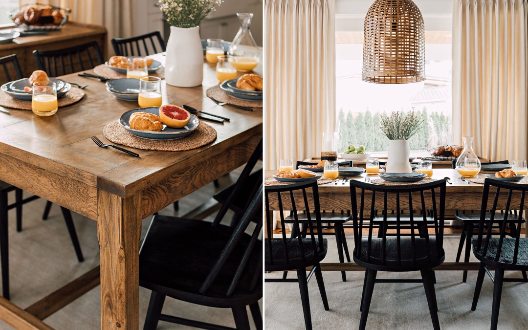 Modern farmhouse discount black dining chairs