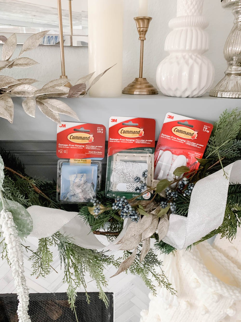 How to Hang A Holiday Garland Without Damaging Your Walls or Mantle A