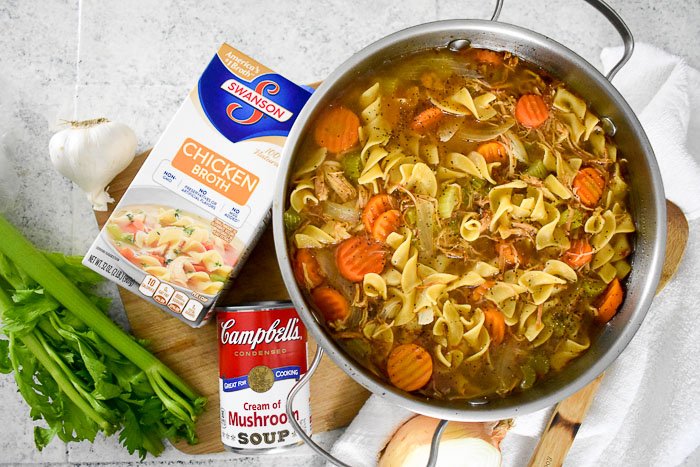 Campbell's Cream Of Chicken Noodle Soup Recipe : Gluten Free Homemade Chicken Noodle Soup Iowa Girl Eats / This soup is so easy to put together and is always a big whisk in cream and bring mixture to a boil, stirring constantly.