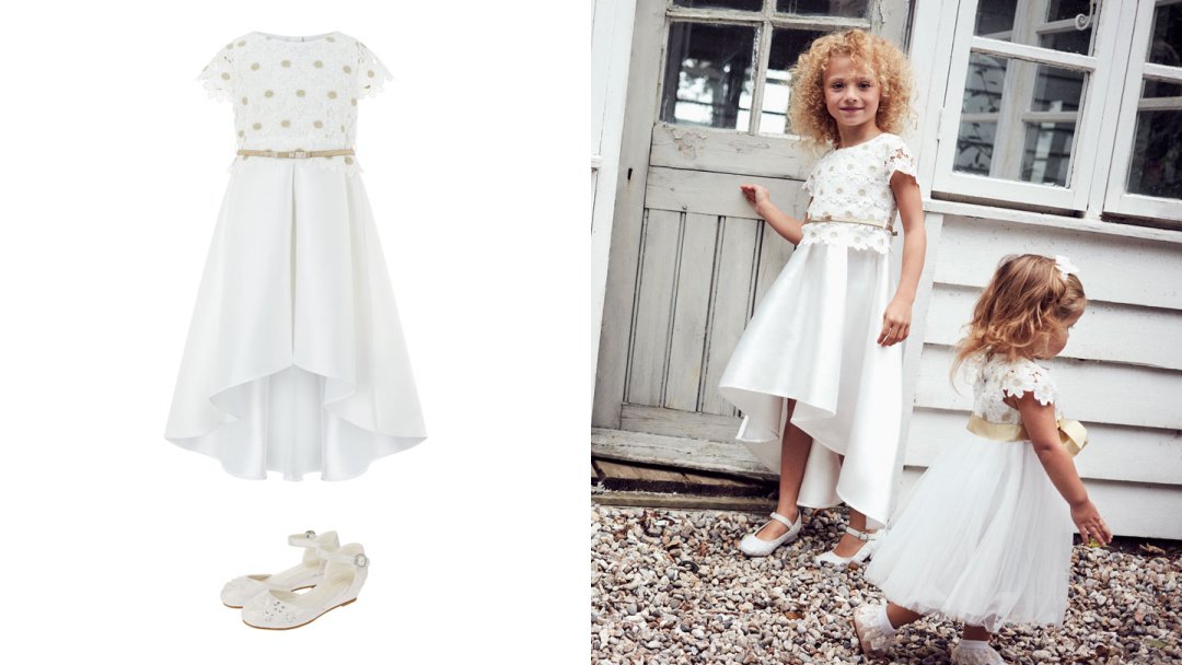 Monsoon white flower girl dresses online