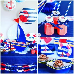 Baby Shower Nautical Hanging Paper Lanterns