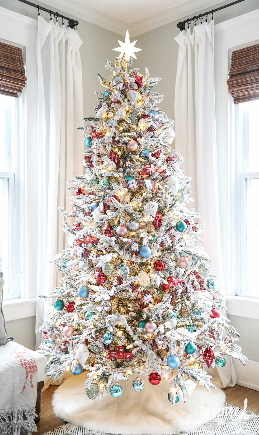 Fun, Festive, and Flocked Christmas Tree