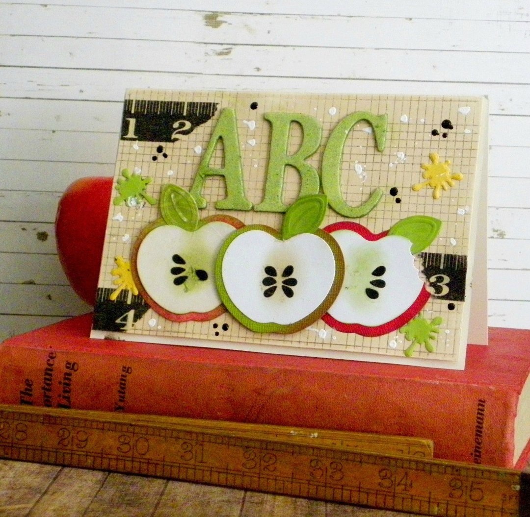 Back to School: An Apple for Teacher Card by Linda Lucas for Spellbinders Paper Arts MAIN