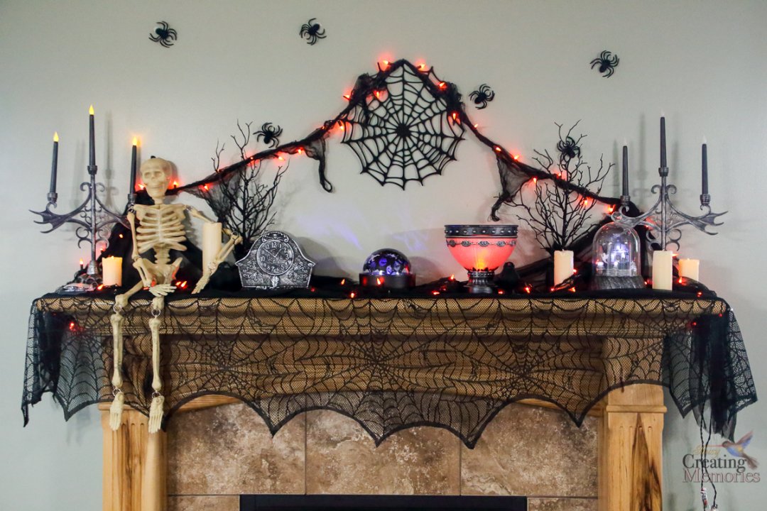 Spooky Halloween Fireplace Mantel Ideas Decor For Mantels Of All Colors