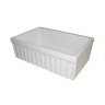 Shop Shop Whitehaus Collection Farmhaus 20-in x 30-in White Single-Basin Fireclay Apron Front/Farmhouse Kitchen Sink at Lowes.com and more