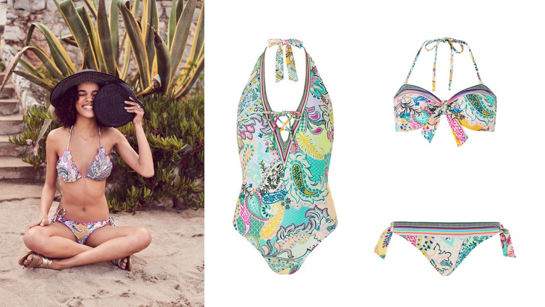 Paisley Print Swimsuit Sustainable