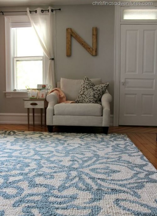blue floral rug - Mohawk Home - blue rug