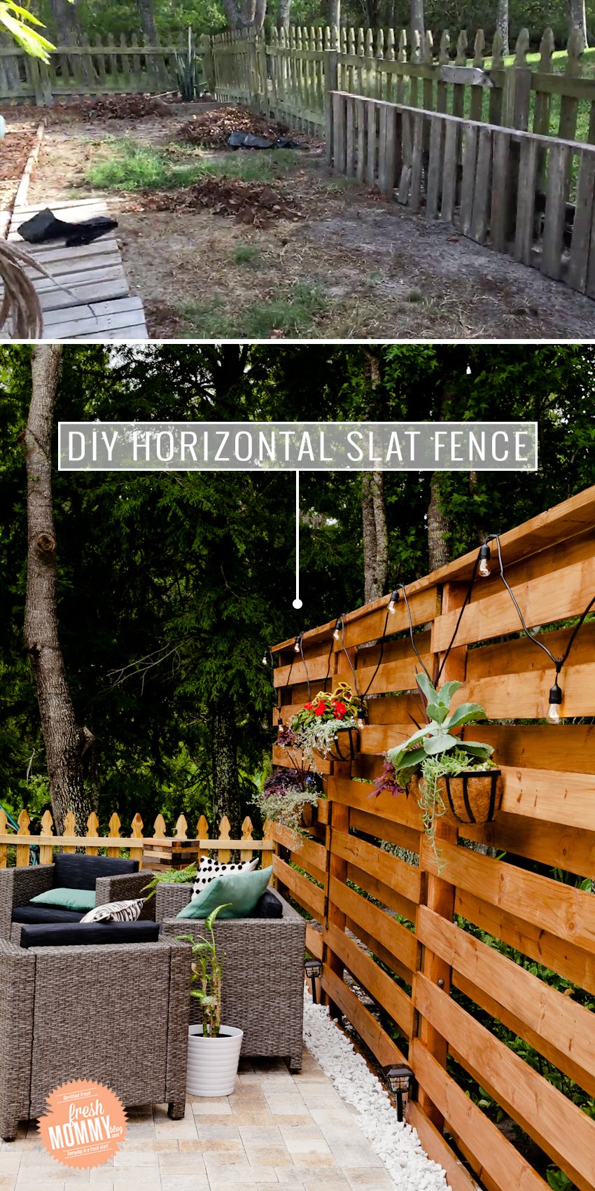 Stunning DIY Horizontal Slat Fence | Lifestyle | Fresh ...