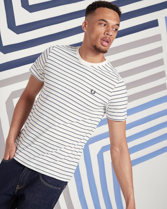 Camiseta de Fred Perry para hombre con líneas marineras