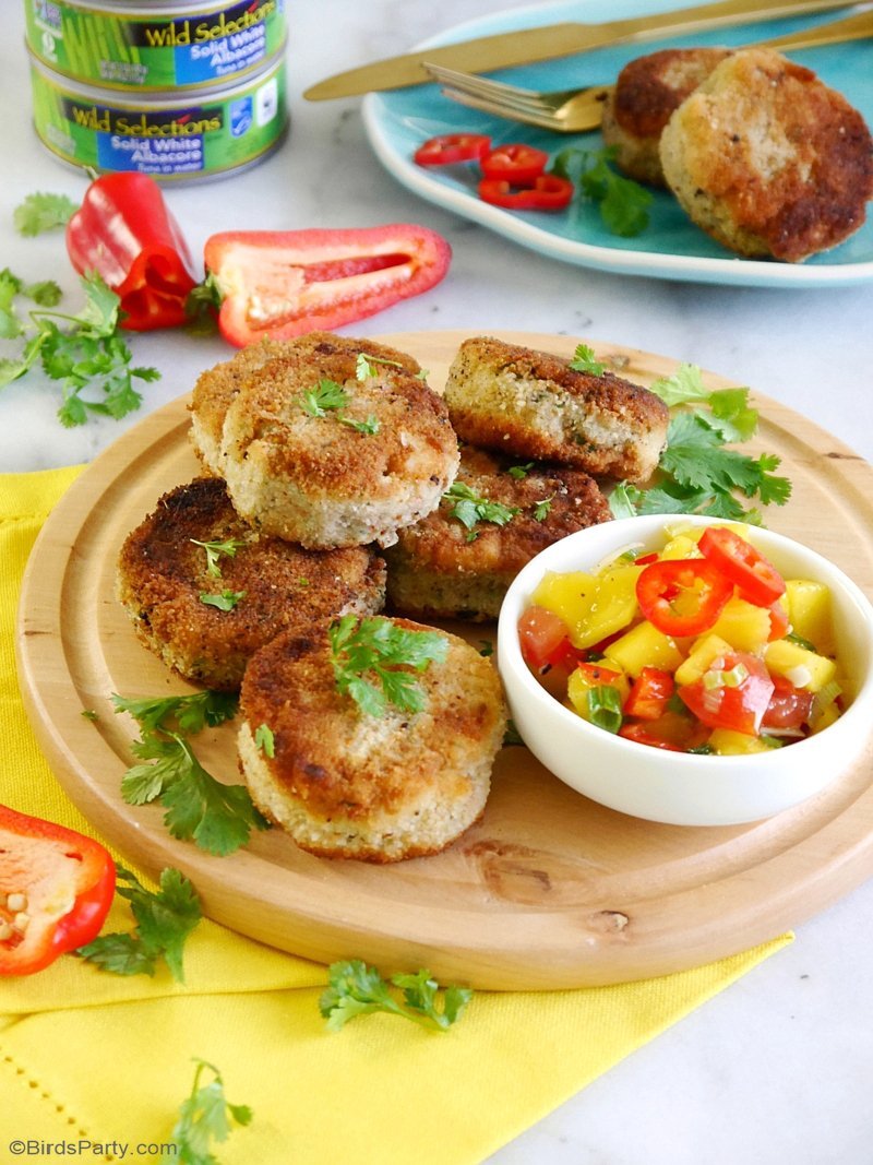 Pan-Fried Fish Cakes with Mango Salsa