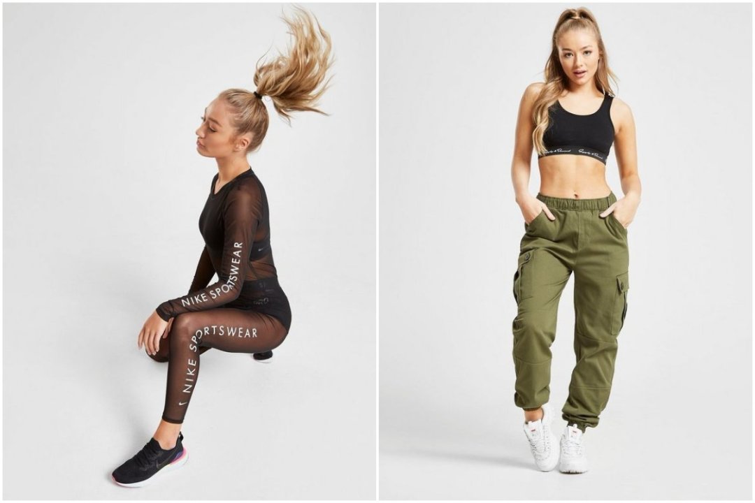 Look da festival: completo Nike trasparente e pantaloni cargo con Top di Supply & Demand