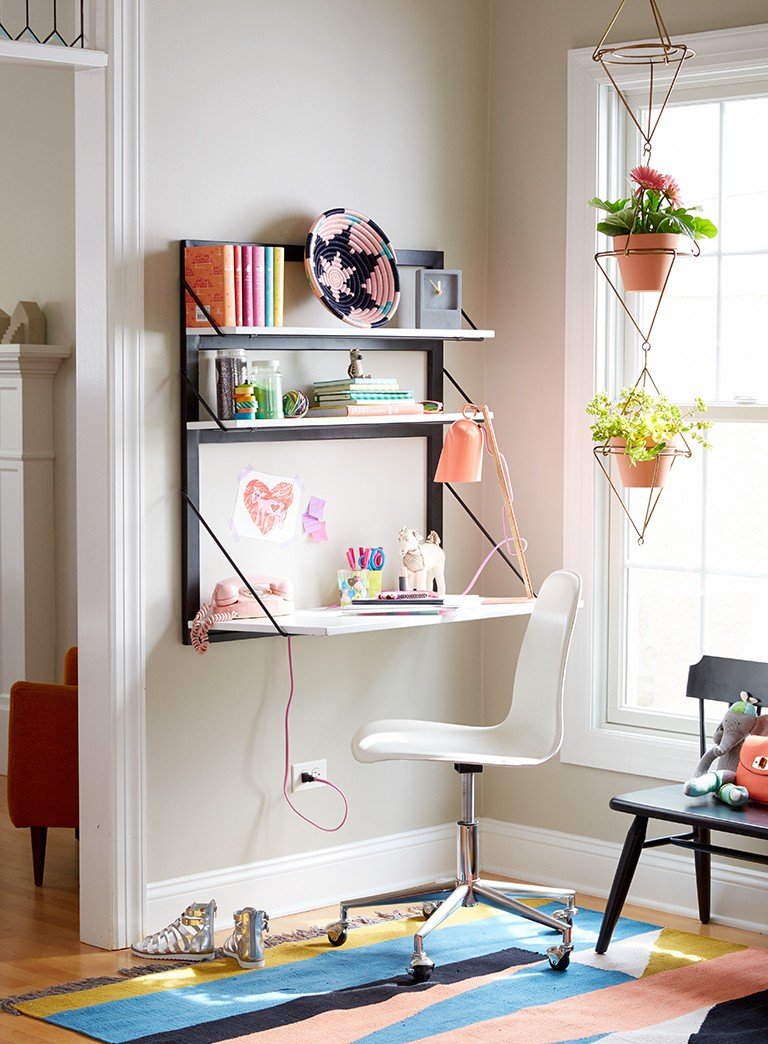Design Kids Study Room four study room design ideas the land of nod a wall mounted desk turns corner into kids room