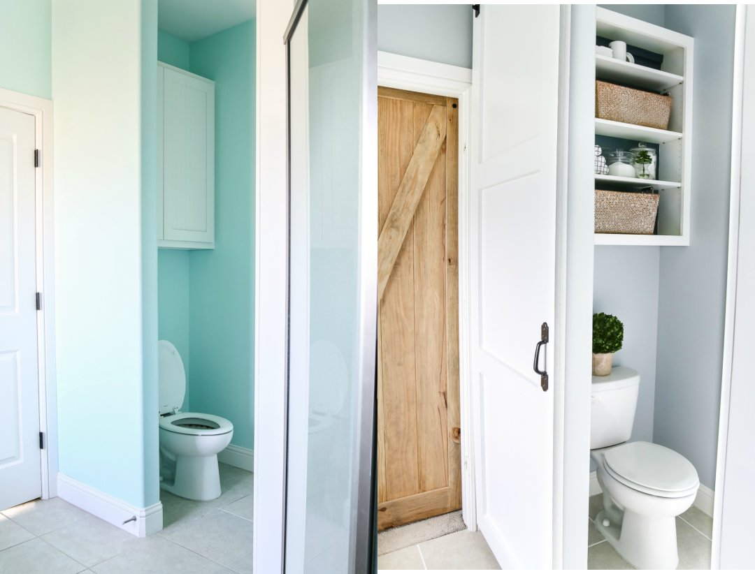 Lowe's Spring Makeover Bathroom Reveal | blesserhouse.com - A team of 6 DIYers take on a bathroom makeover in 48 hours to transform a plain, builder grade space to give it character and modern farmhouse charm.