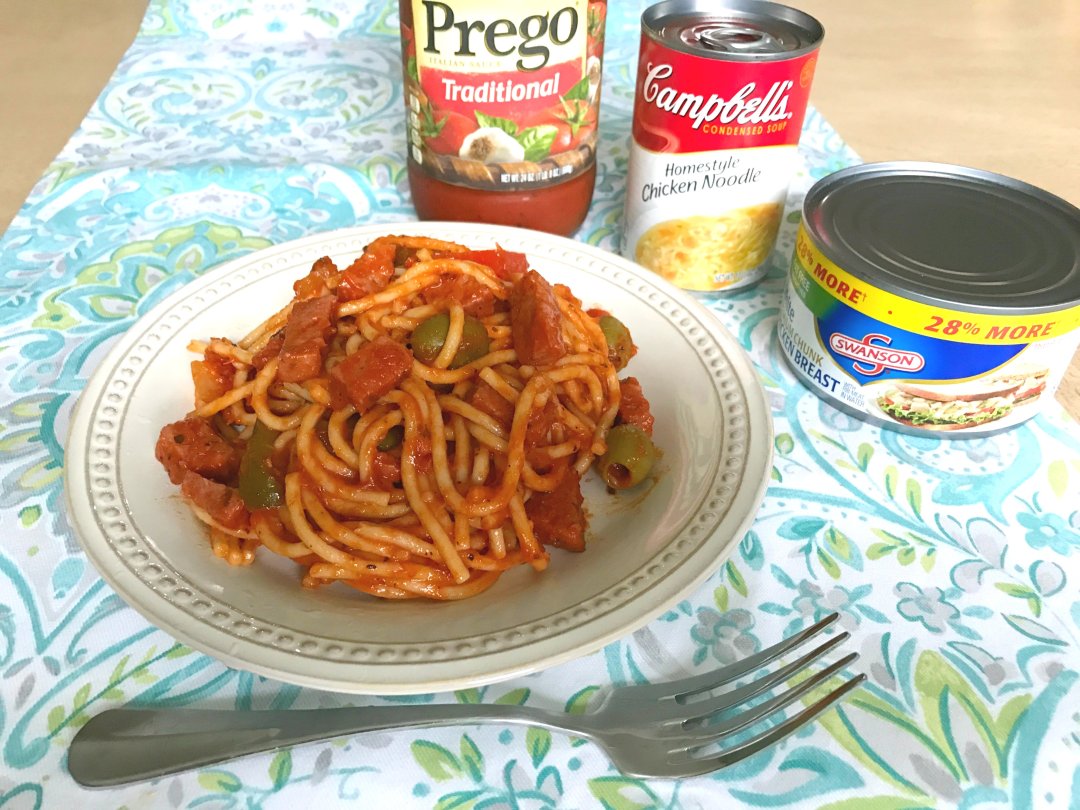 Receta Espagueti Dominicano con Salami Con Sabor a KaFé