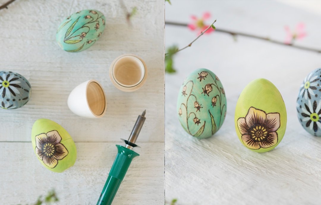 How-to: Wood Burned Easter Eggs 