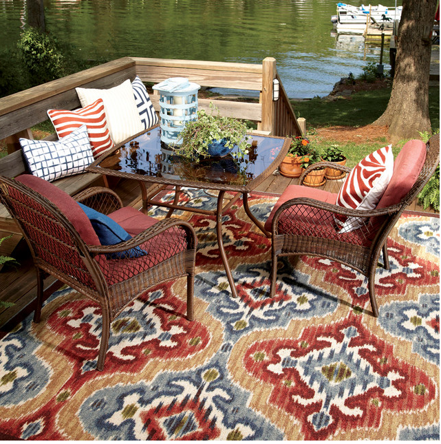 Dining Al Fresco - ideas - outdoor rug - Mohawk Homespcaes - Heidi Milton - wayfair