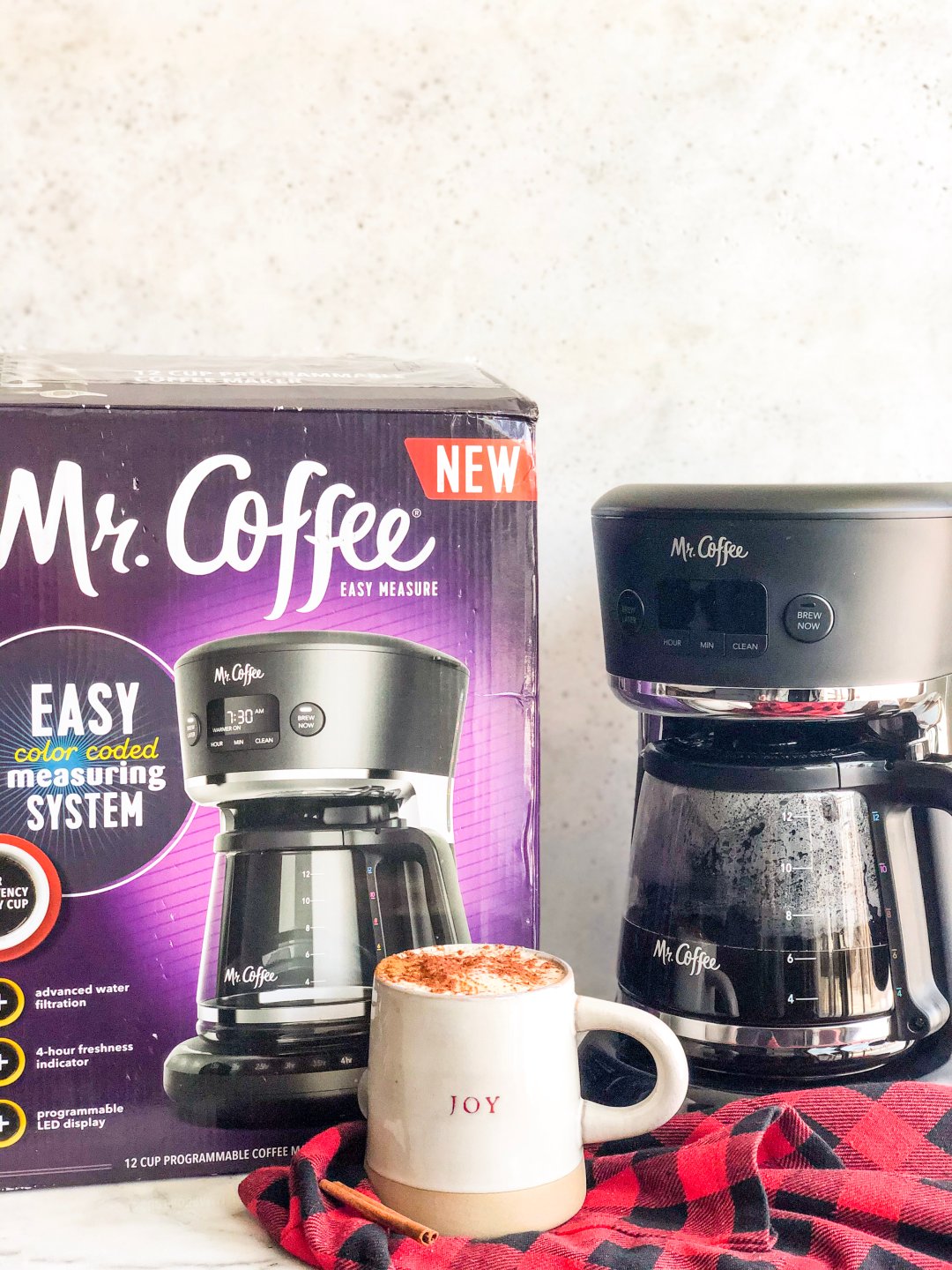 My coffee maker: Mr. Coffee Easy Measure 12-Cup Programmable